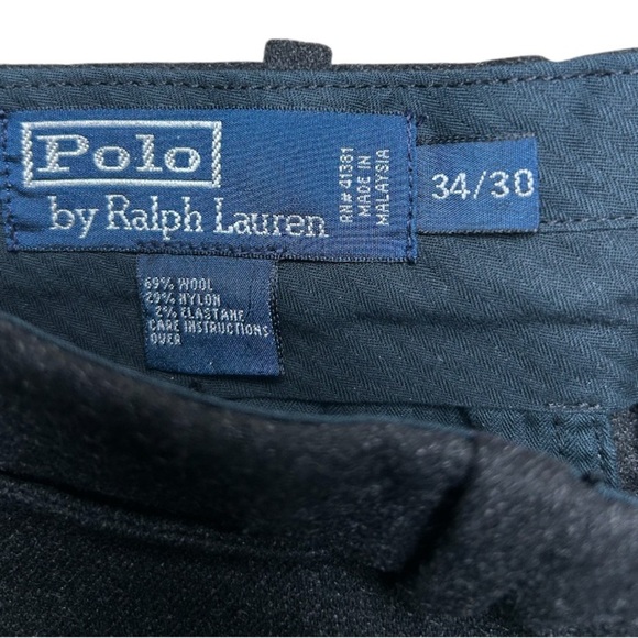 Polo by Ralph Lauren Men's Heather Gray Wool Blend Heavy Pants Size 34/30 #00342 - Picture 3 of 5